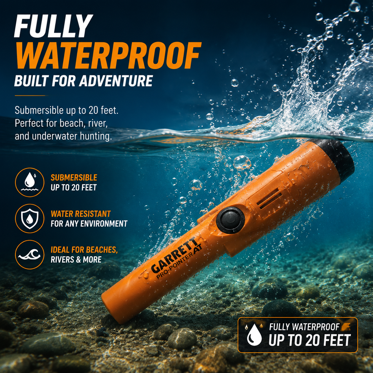 Garrett Pro-Pointer AT Waterproof Pinpointer Metal Detector