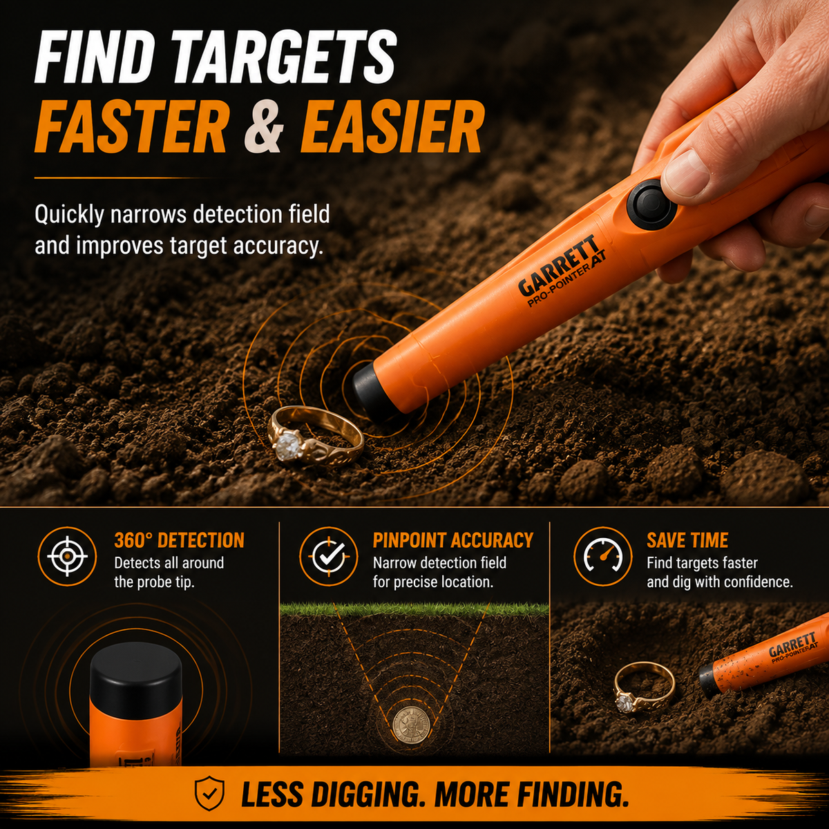 Garrett Pro-Pointer AT Waterproof Pinpointer Metal Detector