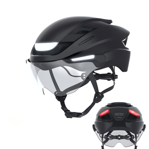 Smart LED Electric Scooter Helmet with Front & Rear Lights | Adult Safety Helmet for E-Bike, Scooter & Cycling | USB Rechargeable