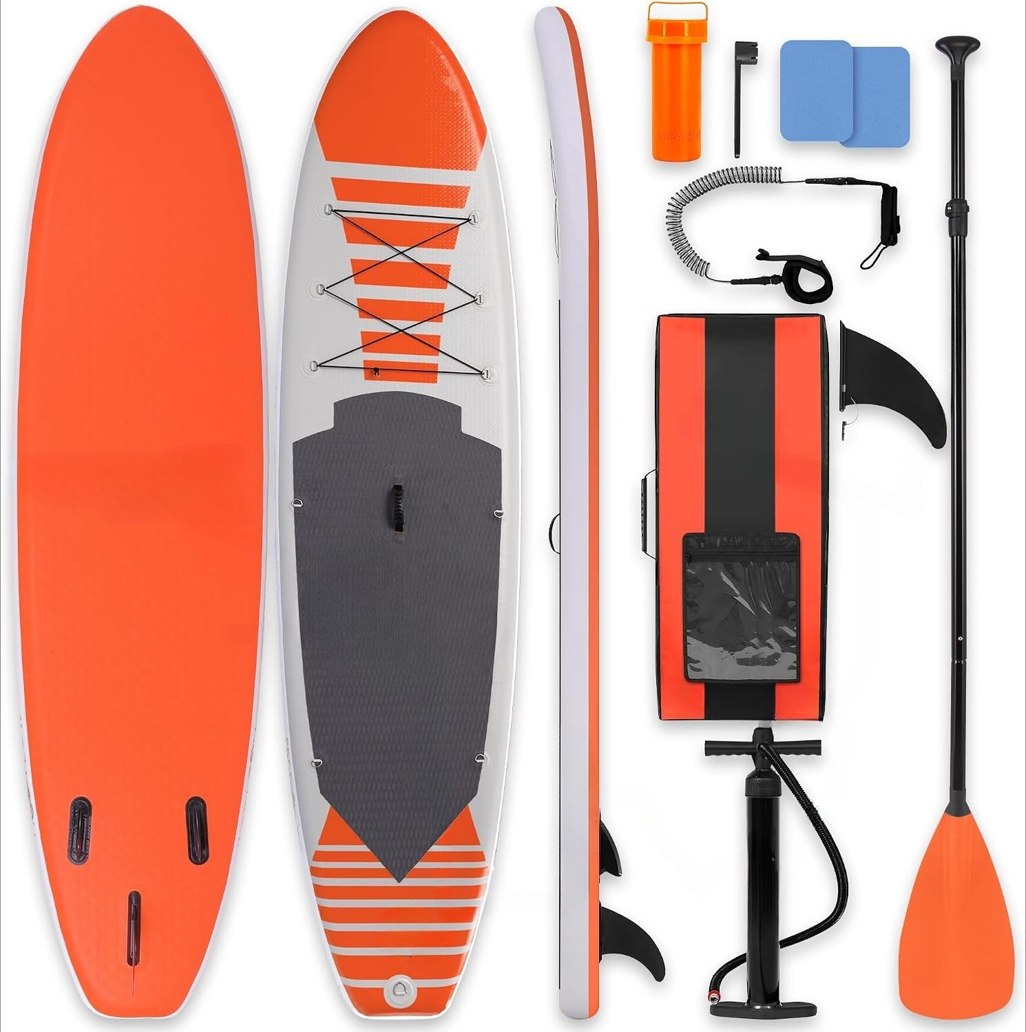 Paddle Board Inflatable Stand Up SUP 32in Wide Stable All Round Design for Adults and Kids – Paddle Board Non Slip EVA Deck Complete Kit with Paddle Pump Backpack Leash